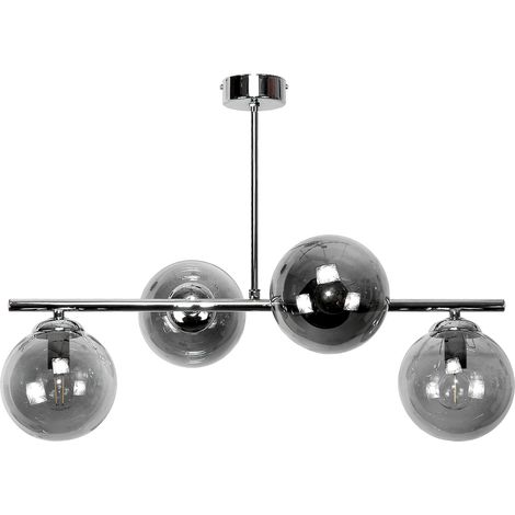 Lampadario a sospensione con paralumi a sfera in vetro, attacco E14, LED, modello Titan Grande 14-941