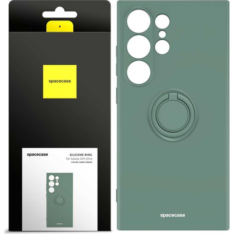 Anello in silicone Spacecase per Galaxy S24 Ultra, verde scuro (1/5)