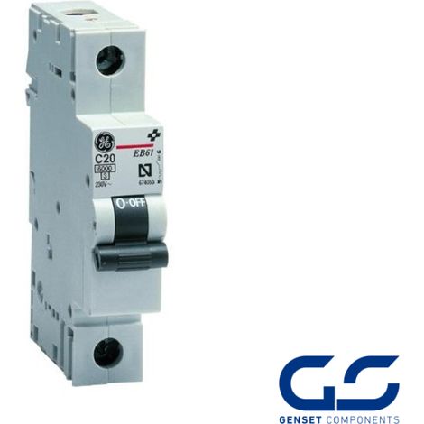 Interruptor Magnetotérmico 1P 10A curva C 6KA General Electric (674051)