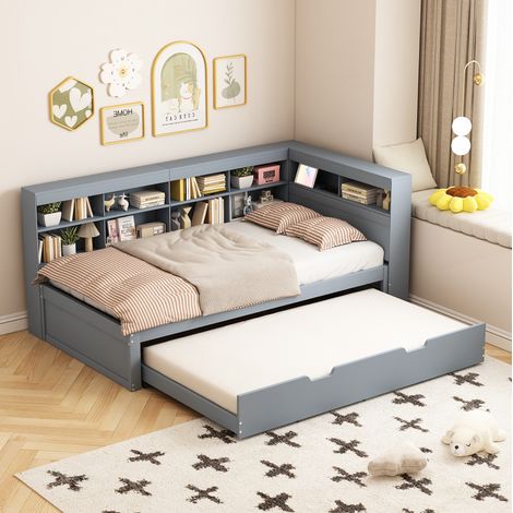 sofá cama con USB y almacenaje madera 90x200 OKMYHOME (1/5)