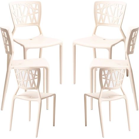 Packs Sillas Jardín - Pack 6 Sillas Delta - Beige (1/5)