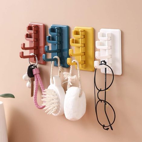 4 crochets pliables pour vêtements, cintres muraux
