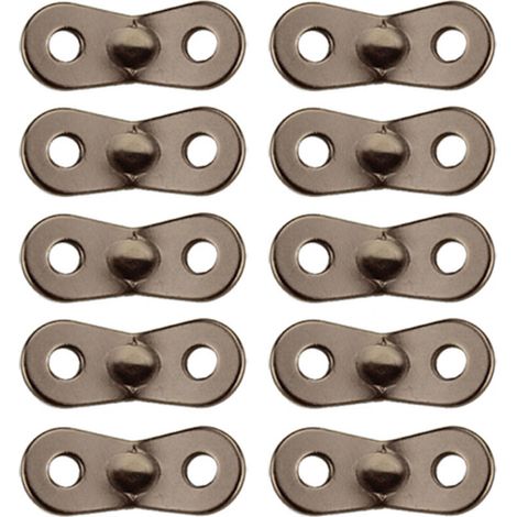 Lot de 10 crochets mousqueton réglable en aluminium pour corde de tente, attache vent, petit mousqueton rapide (1/4)