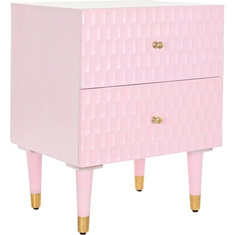 DKD Home Decor Comodino Rose Clair 52x42x65 cm (1/5)