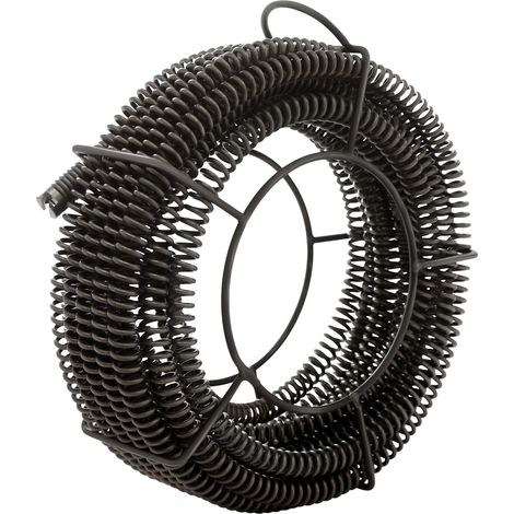 Juego de espirales de limpieza para tubos con resorte (diámetro 22 mm, longitud total 14 m, anchura de los tubos: diámetro 30-200 mm) para limpiador de tubos, limpiador de tuberías, limpiador de canal (1/5)