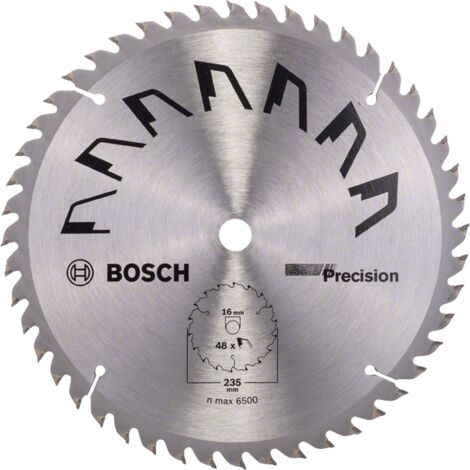 Bosch 1x Lame de Scie Circulaire Precison (pour Bois, O 235 x 2.5/1.5 x 16 mm, 48 Dents, ATB, Accessoire Scie Circulaire) (1/2)