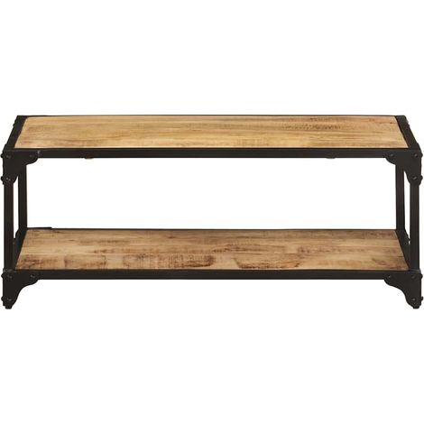 Maison Exclusive - Tavolino da Salotto 90x45x35 cm Legno Massello di Mango Grezzo (1/5)