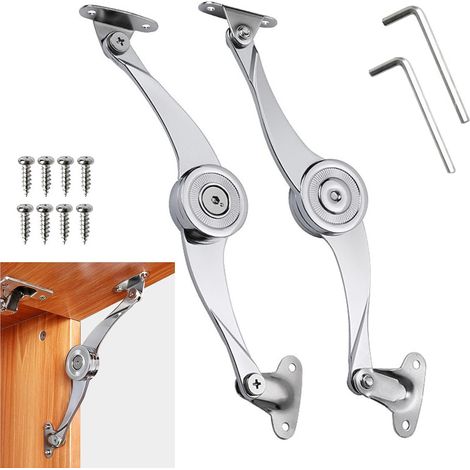Vérin pneumatique pour porte à ouverture par le haut, support réglable pour panneau basculant suspendu à ouverture lente, 236 mm / 2 pièces (1/5)