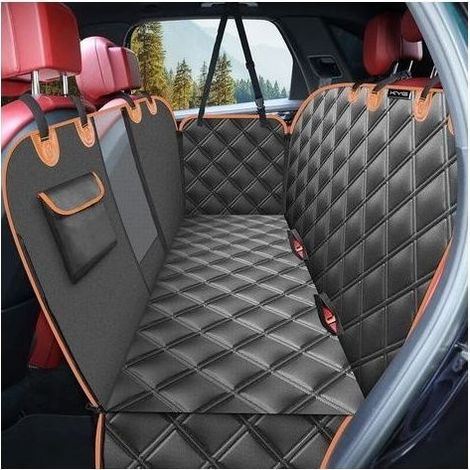 Cover of Seat of auto for Dog Banquette Rear Non-slip and Waterproof Setting to Level Material with Window of Display Protection Trunk Universal Car 135X148 cm Black (1/4)
