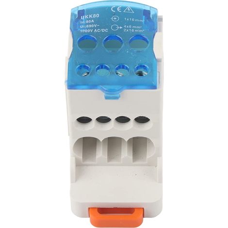 16mm² Electrical Distribution Box Terminal Block, Electrical Wire Connector, DIN Rail Terminal Block, Distribution Box (1/5)