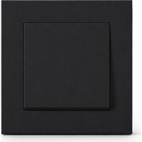 Interrupteur simple encastrable 80 mm 16A noir