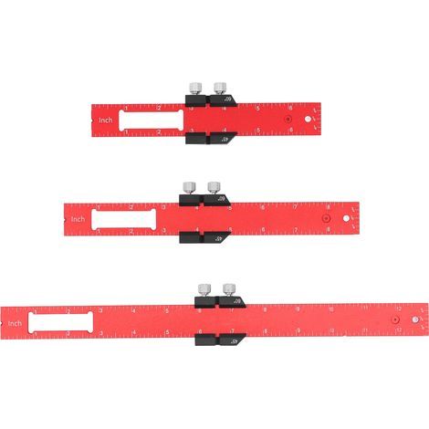 Jeu de règles pour le travail du bois, glissière métallique précise de Type T, outil de mesure de marquage carré, 3 pièces (1/5)