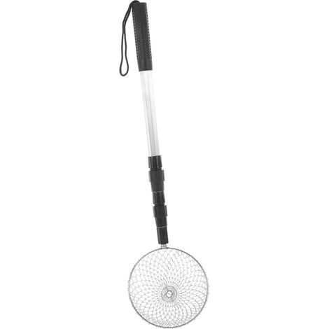 Panier à Œufs Télescopique en Acier Inoxydable Argenté avec Poignée Antidérapante, Structure en Maille et Design en Deux Sections pour Collecte Facile et Protection des Œufs (1/5)