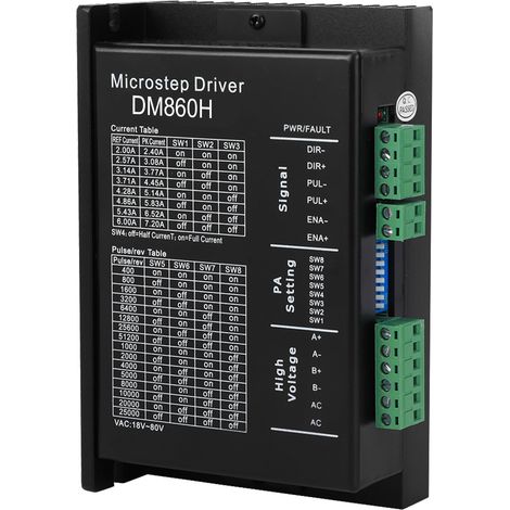 Contrôleur de moteur pas à pas CNC numérique 32 bits ultra silencieux DM860H 2,4‑7,2 A 18‑80 V CA (1/5)