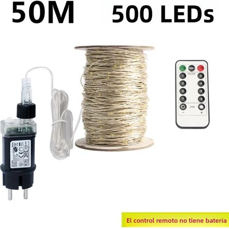 Guirlande lumineuse LED (50 m de long, 500 perles LED), idéale pour les décorations de Noël, etc. (1/5)