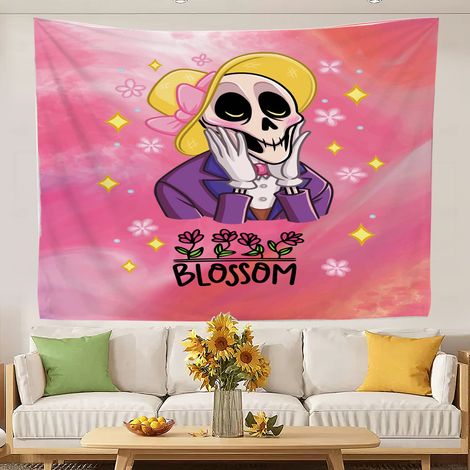 Tapisserie universitaire vintage tendance pour fond de chambre ou salle de dortoir 200x150cm (1/5)