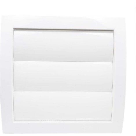 1 grille de ventilation (blanche) avec ouverture de Ø 100 mm. avec volet mobile. persienne et clapet anti-retour. Fabriquée en plastique ABS.