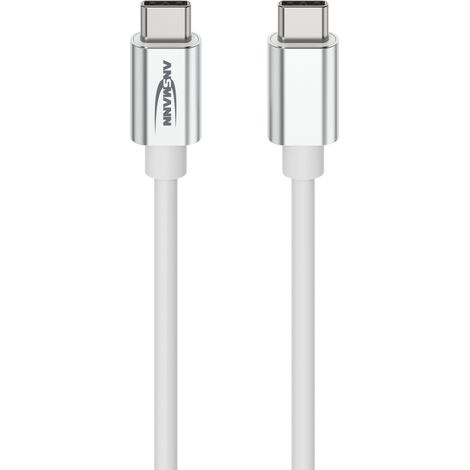 ANSMANN Câble USB C Charge Données Type C PD Rapide 120cm Blanc (1/5)