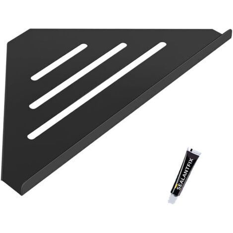30.5x19.4cm Noir Etagère de Douche D'angle Sans Percage Acier Inoxydable 304 Étagère de Salle de Bain de Savon Shampooing (1/4)