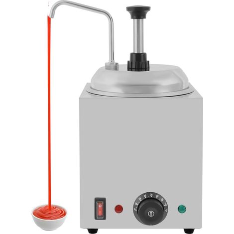 800W 2.5L Acier Inoxydable Distributeur de Sauces, Chauffe Sauce Electrique pour Le Chauffage et la Distribution, Température Réglable 86-230 ℉, pour Usage Domestique et Commercial (1/5)