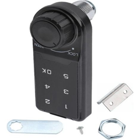 Cerradura electrónica con código (negra, cilindro de 20 mm de longitud, 1 unidad) (1/5)