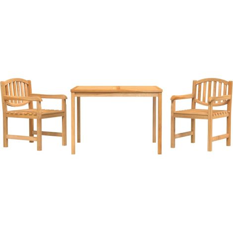 Maison Exclusive - Set da Pranzo per Giardino 3 pz in Legno Massello di Teak