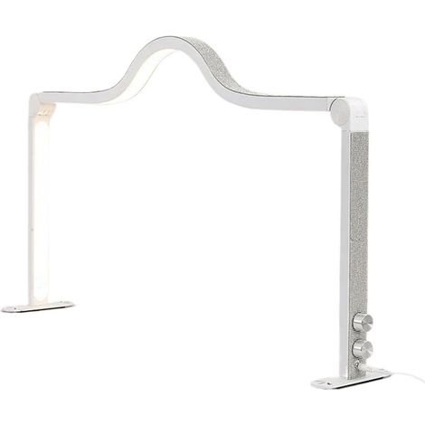 Lampe à Ongles à LED de Type Bouton for manucure, Extensions de Cils, Table de Remplissage, lumière de Salon de beauté, Lampe Demi-Lune en Diamant Pliable et réglable(White with Diamonds) (1/5)