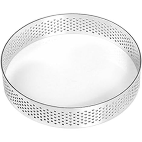 1 Piece Cake Ring Diameter 21 cm Height 2 cm Perforated Rings Tart Moulds Easy Release for Muffins, Pies, Pizza, Cakes (1/5)