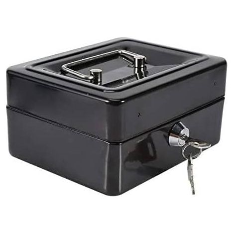 Caja fuerte metalica portatil caudales grande Negro (1/3)