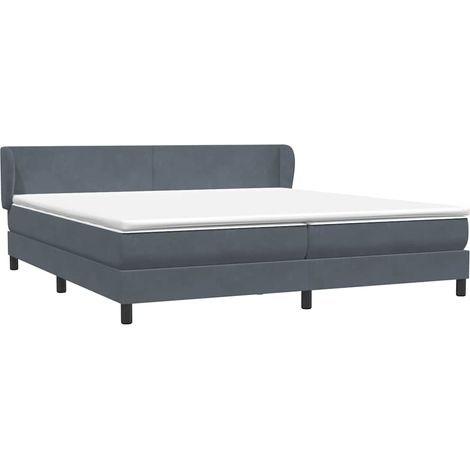Maison Exclusive - Boxspringbett mit Matratzen Dunkelgrau 180x210