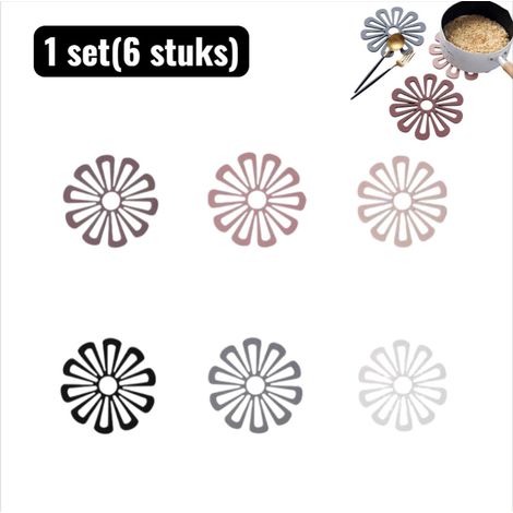Lot de 1 ensemble de 6 sets de table dessous de table extra épais dessous de plat antidérapant et résistant à la chaleur protège votre table contre la chaleur l humidité et les rayures (1/5)