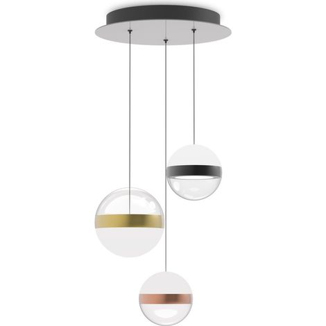 Ideal Lux GALAXY LED-Deckenleuchte mit 3 Lichtern, Cluster, Weiß, 3000 K