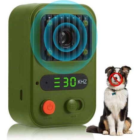 Dispositifs anti-aboiements à ultrasons pour chiens, 10 m, dispositifs de dissuasion automatiques rechargeables, 3 modes, bouchon d'aboiement pour chien, sûr et convivial pour les chiens