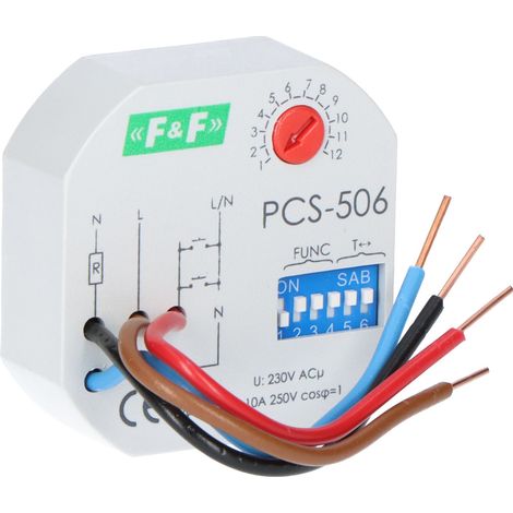 Relè temporizzato multifunzione PCS-506 per scatola di derivazione Ø60 F&F 5380 (1/3)