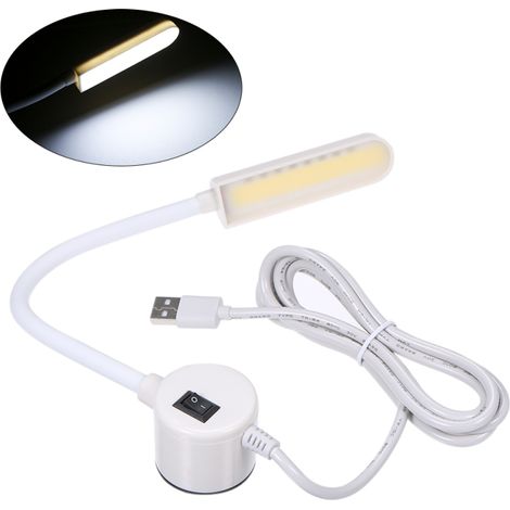 Lampe pour machine à coudre DC5 V 6W COB, base fixe, tube flexible et flexible, col de cygne, idéale pour les travaux ménagers et les tâches ménagères. (1/5)