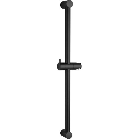 Barre de Douche 60 cm,Support Pommeau de Douche 80 cm en Acier Inoxydable Avec Support de Douche,Barre Douche Segmentée,Distance Réglable de 28 à 61 cm,Noir mat (1/5)