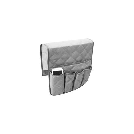 Organisateur d'accoudoir de canapé antidérapant, rangement de chevet pour fauteuil inclinable et canapé avec 5 poches pour télép (1/3)
