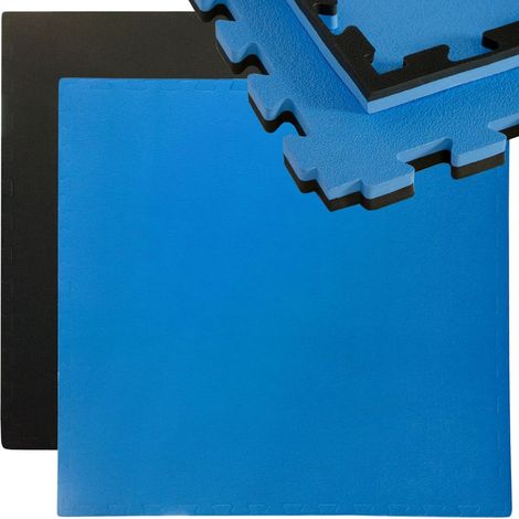 eyepower Tapis Puzzle en mousse EVA 1x1m + cadre infiniment extensible avec d'autres tapis idéal pour pratiquer sport gymnastique yoga judo physiothérapie etc epaisseur 25mm pièces détachables 2 c (1/5)