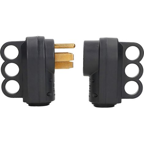 Adaptateur secteur pour camping-car (prise/fiche) avec anneau de traction à l'arrière, fiche industrielle 4 broches, 125 V, 50 A