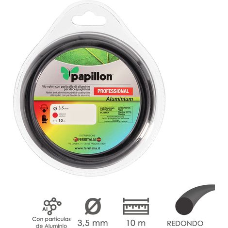 Filo Tondo Professionale in Nylon/Alluminio Ø 3,5 mm. Rotolare 10 metri (1/2)