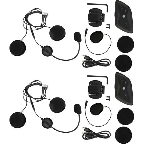 Motorradhelm Bluetooth-Intercom Wasserdichtes IP65 Audiosystem GPS-Navigation Headset-Kit für Fahrer und Radfahrer (1/5)