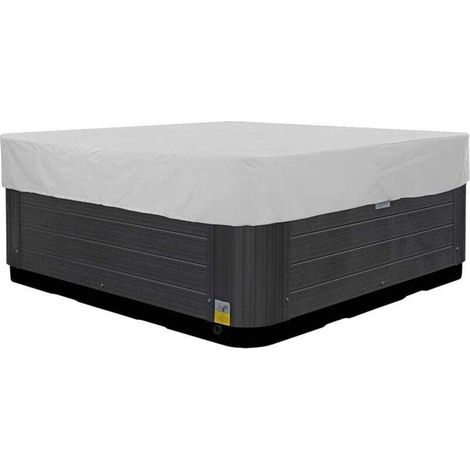 Housse de Bain à Remous,Bache Spa ImperméAble,Bache Piscine pour Bbassin,Couverture de Piscine D'hiver en Oxford Imperméable étanche à la Poussière Couverture De Piscine(Size:231x231x30cm,agrent) (1/4)