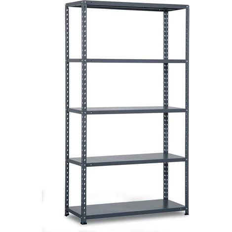 Scaffale metallico bullonato 5 ripiani 100x40x180h cm