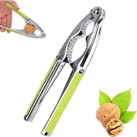 2 Stück Nussknacker, Nussknacker, Nussknacker mit rutschfestem Griff, Walnussöffner-Werkzeug, Nussknacker aus Metall, manuelle Nussknackerzange, für Walnüsse, Walnüsse, Paranüsse oder andere Nüsse (1/5)
