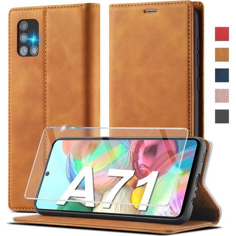 Coque portefeuille en cuir pour Samsung Galaxy A71 avec support et fermeture magnétique (1/5)