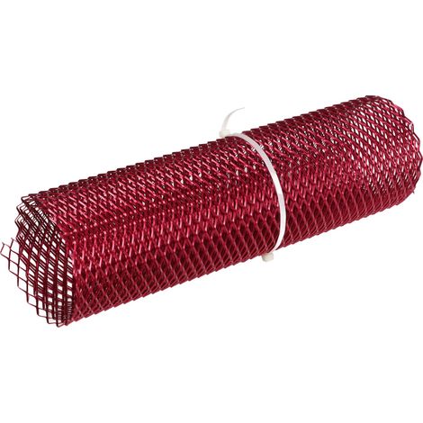 Grille de calandre avant centrale en nid d'abeille, structure stable, aluminium, universelle pour voitures, rouge (1/5)