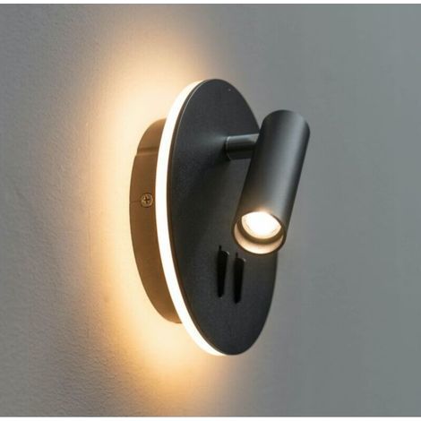 Lamp de lecture double LED élégante with interrupteur – Black – Bilbao (1/5)