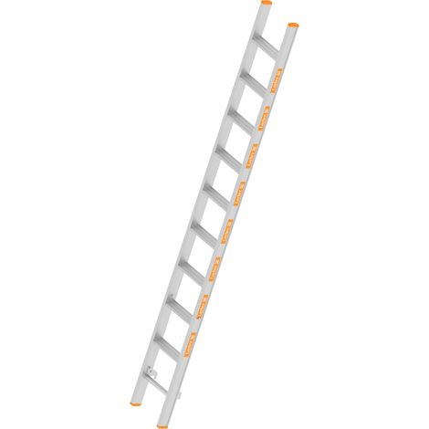 Layher TOPIC 1041 Allzweckleiter Oberleiter mit rutschhemmenden R12 10 Stufen (1/2)