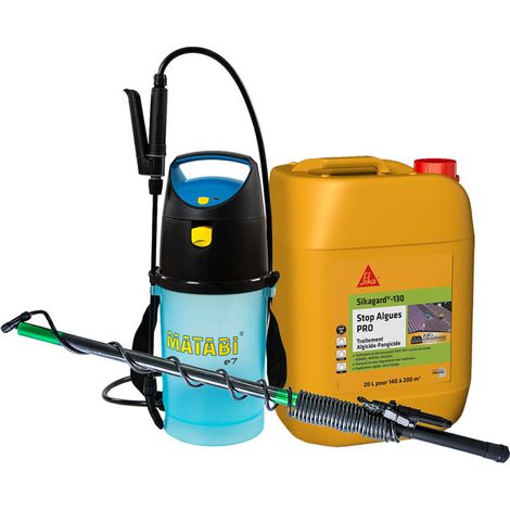 MATABI Pulvérisateur électrique à batterie E7 5L + Lance télescopique 5,4m + Stop Algues PRO Sikagard-130 20L SIKA (1/5)