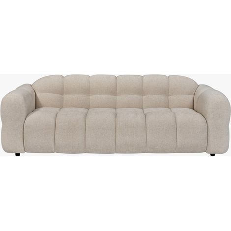 LYRA Canapé 3 places en tissu beige (1/4)